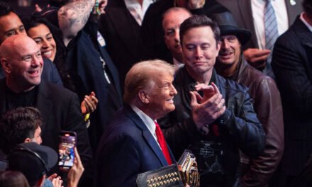 Trump Attends U.F.C. Fight in New York