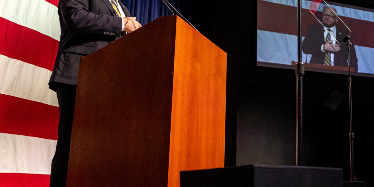After Loss, Tim Walz Faces Party’s Sinking Fortunes in Minnesota