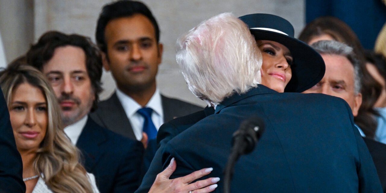 At Inauguration, Melania and Barron Trump Greet a Limelight They Once Avoided