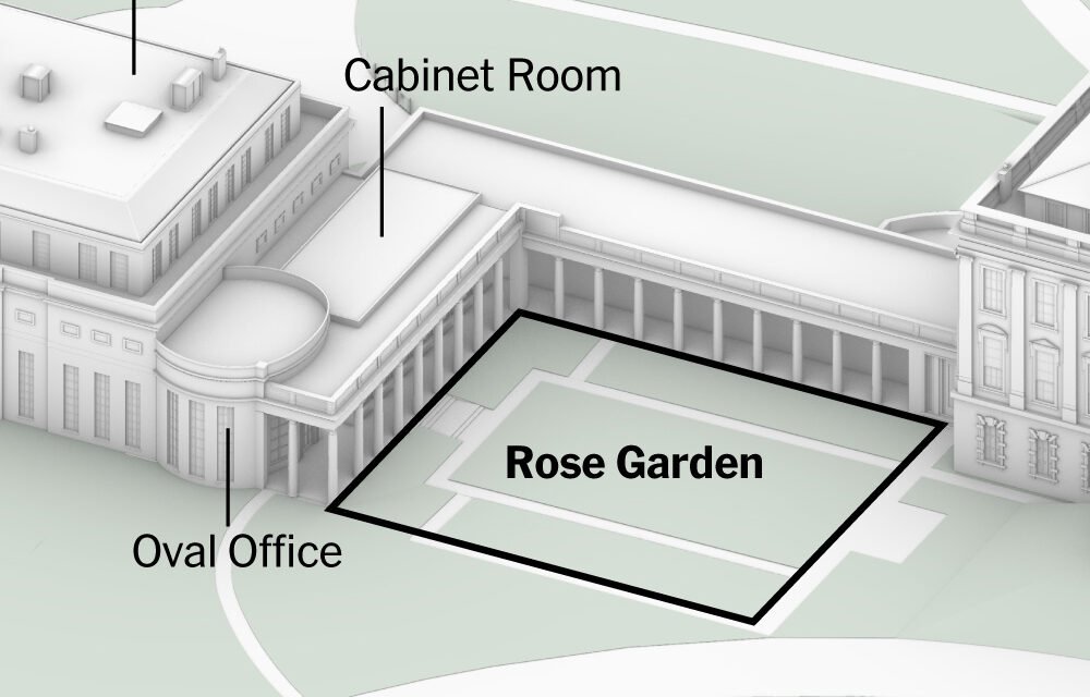 Trump Considers Paving Grass at White House Rose Garden to Match Mar-a-Lago