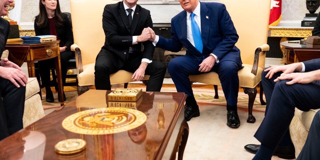 Trump, Meeting With Macron, Says He Might Visit Russia