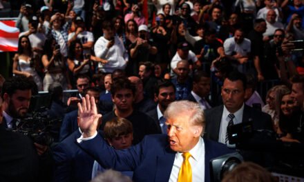 Trump and Some of His Cabinet Members Attend U.F.C. Fight in Miami