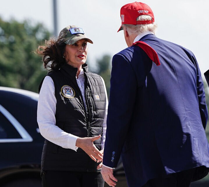 After an Awkward Photo, Whitmer Coaxes a Win for Michigan Out of Trump